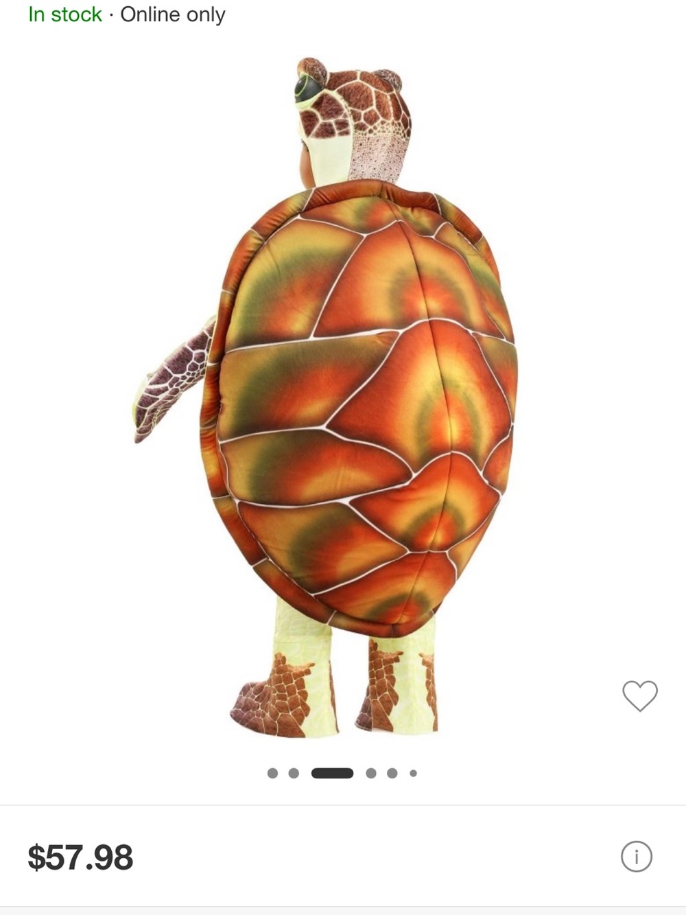 Sea Turtle Costume for Toddlers size 2T